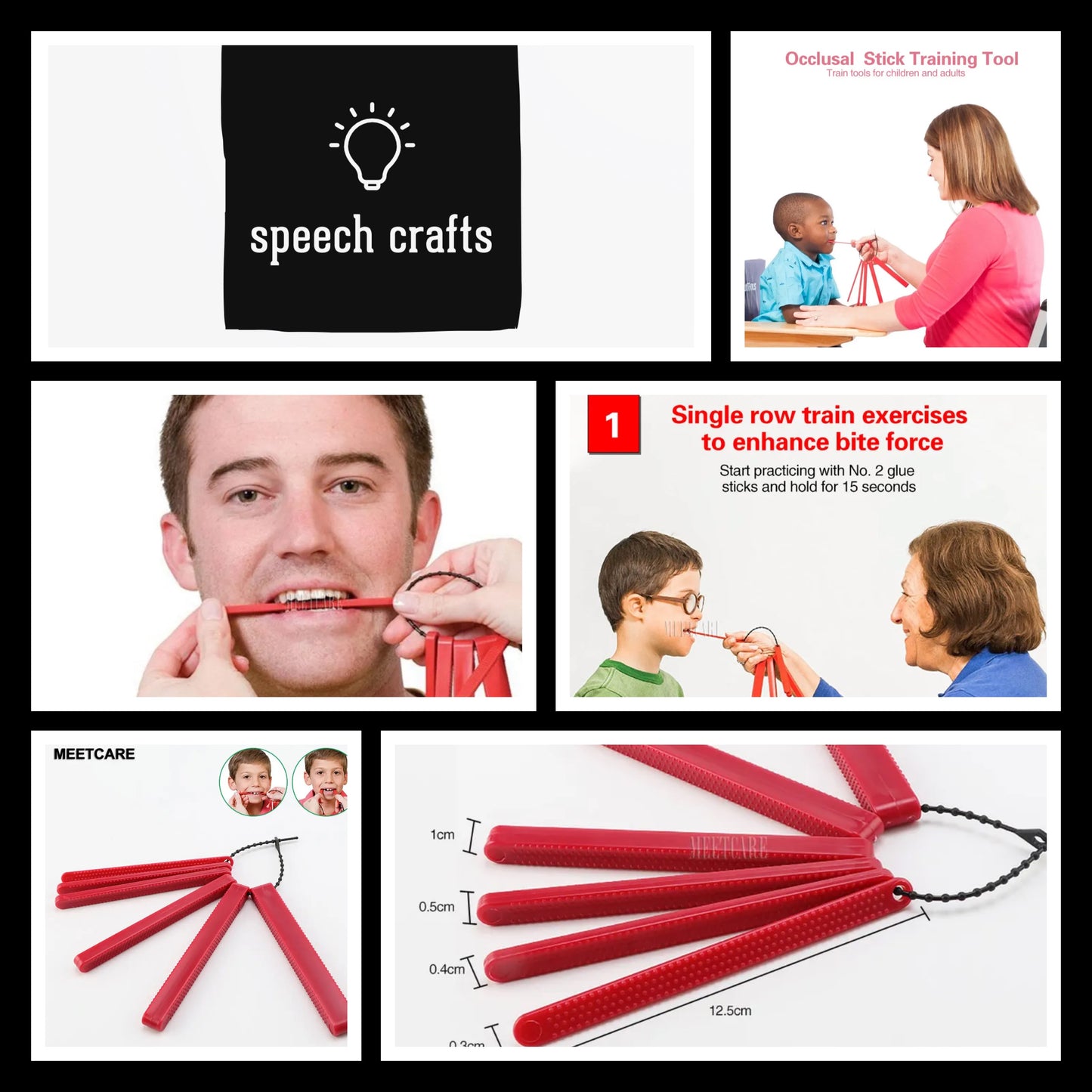 TALKTOOLS ΣΕΤ BITE BLOCK ΚΟΚΚΙΝΟ