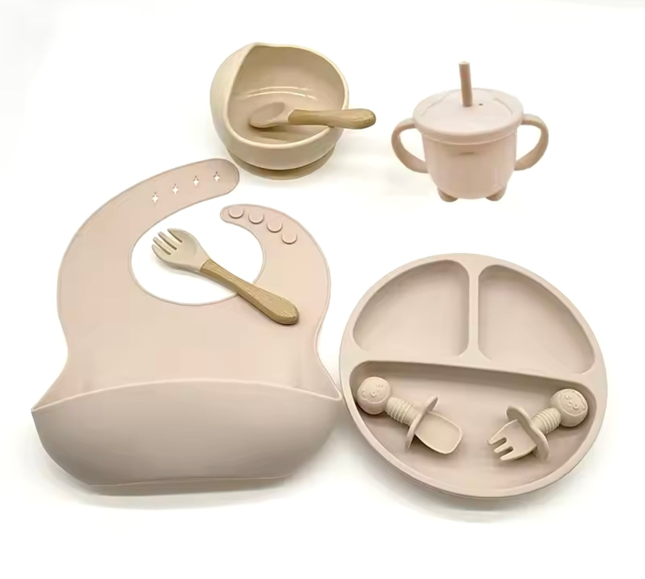 Silicone full set 8pcs beige colour