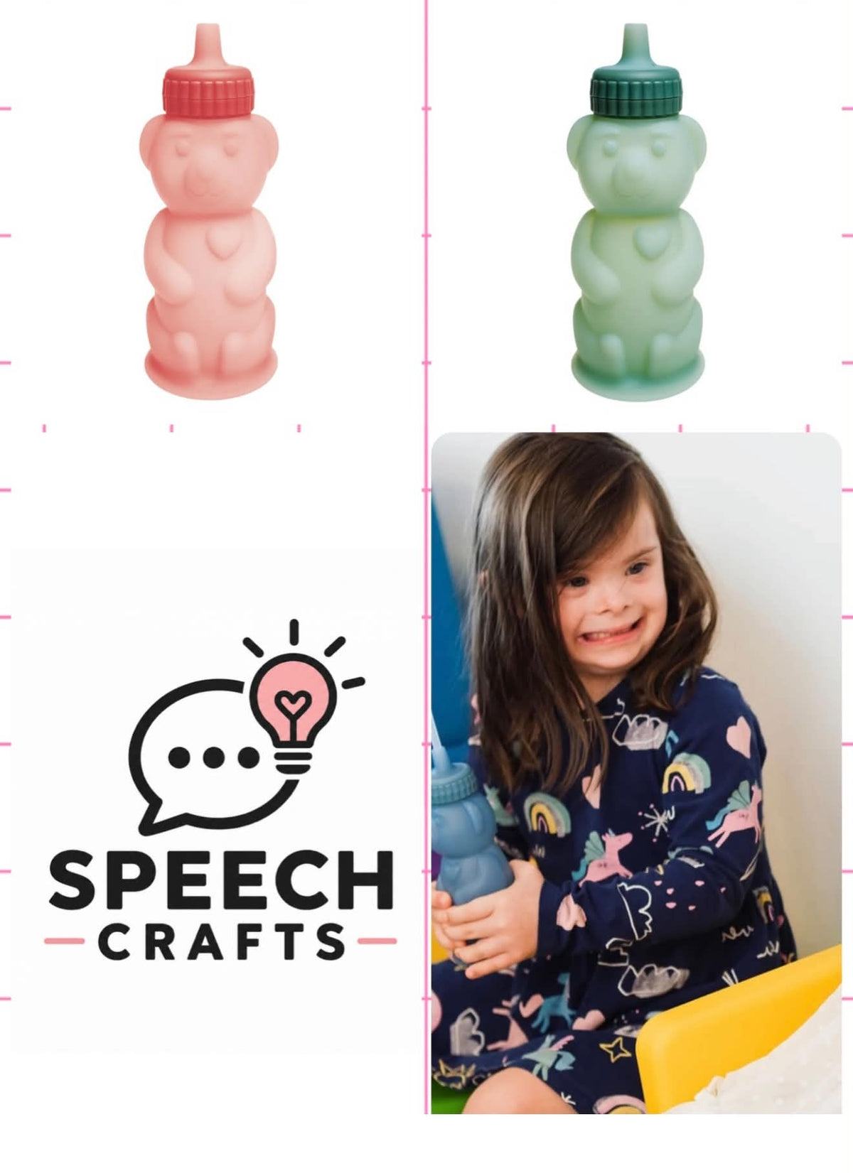 TalkTools Honey Bear Silicone | Therapy Straw Cup