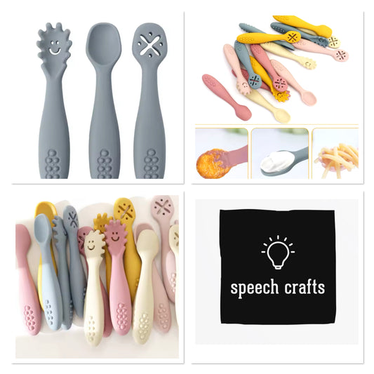 Silicone spoons set 3pcs grey colour