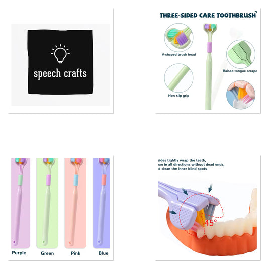 3d three sided toothbrush soft