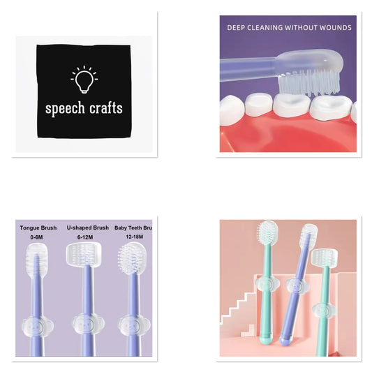 3pcs teeth oral care soft silicone toothbrush